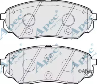 APEC BRAKING pad2080 -  Комплект тормозных колодок, дисковый тормоз